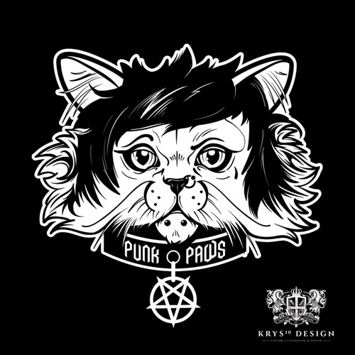 T-Shirt Designs for Punk Paws