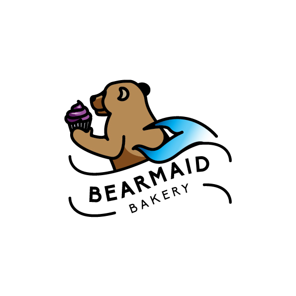 Bearmaid Bakery Custom Logo Design