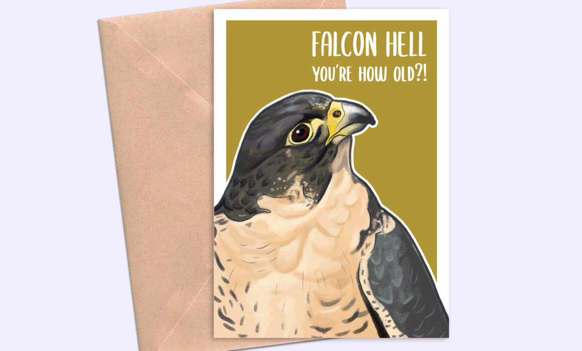 Falcon Hell Bird Greeting Card