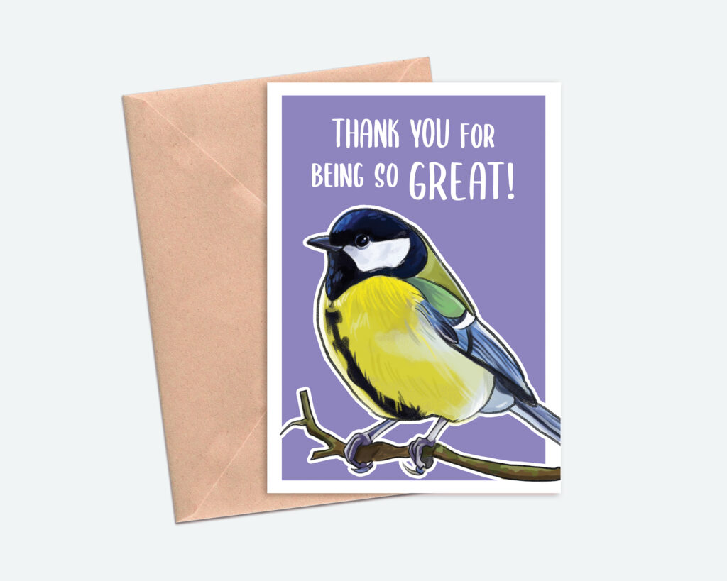 Great Tit Thank You Card