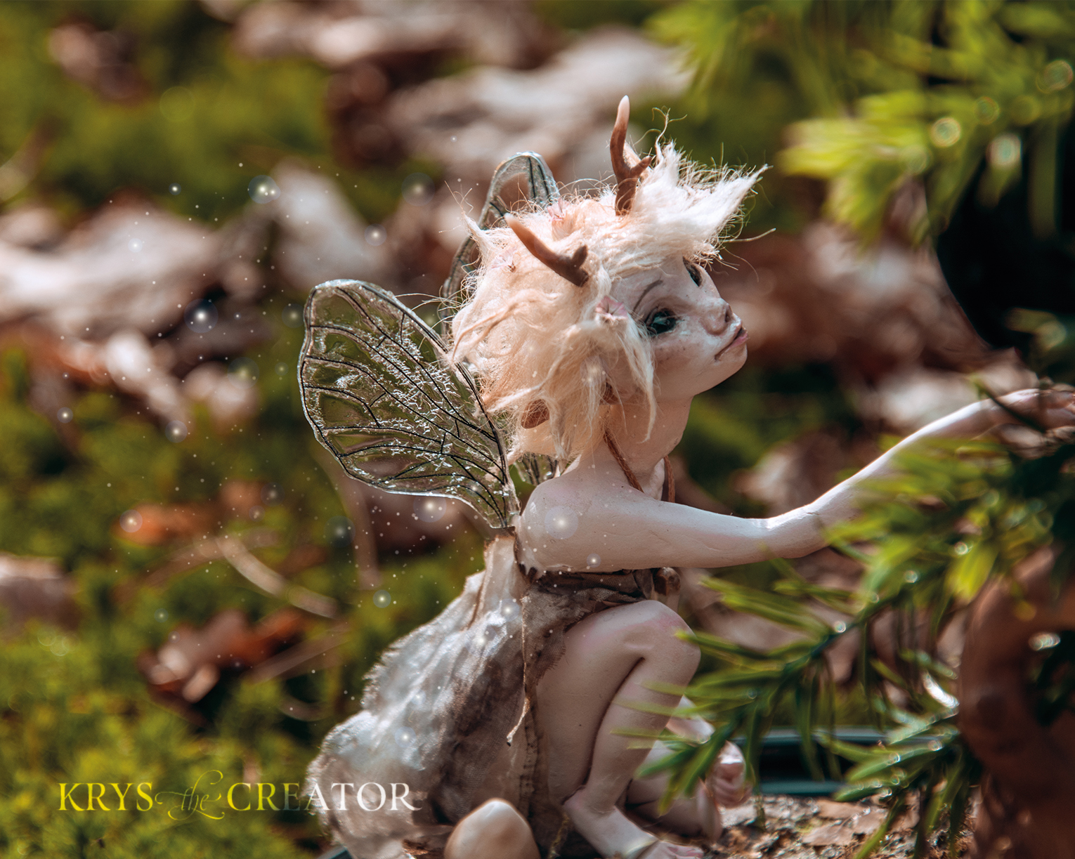 Taxidermy with Fairy fantasy fairytale sculpture