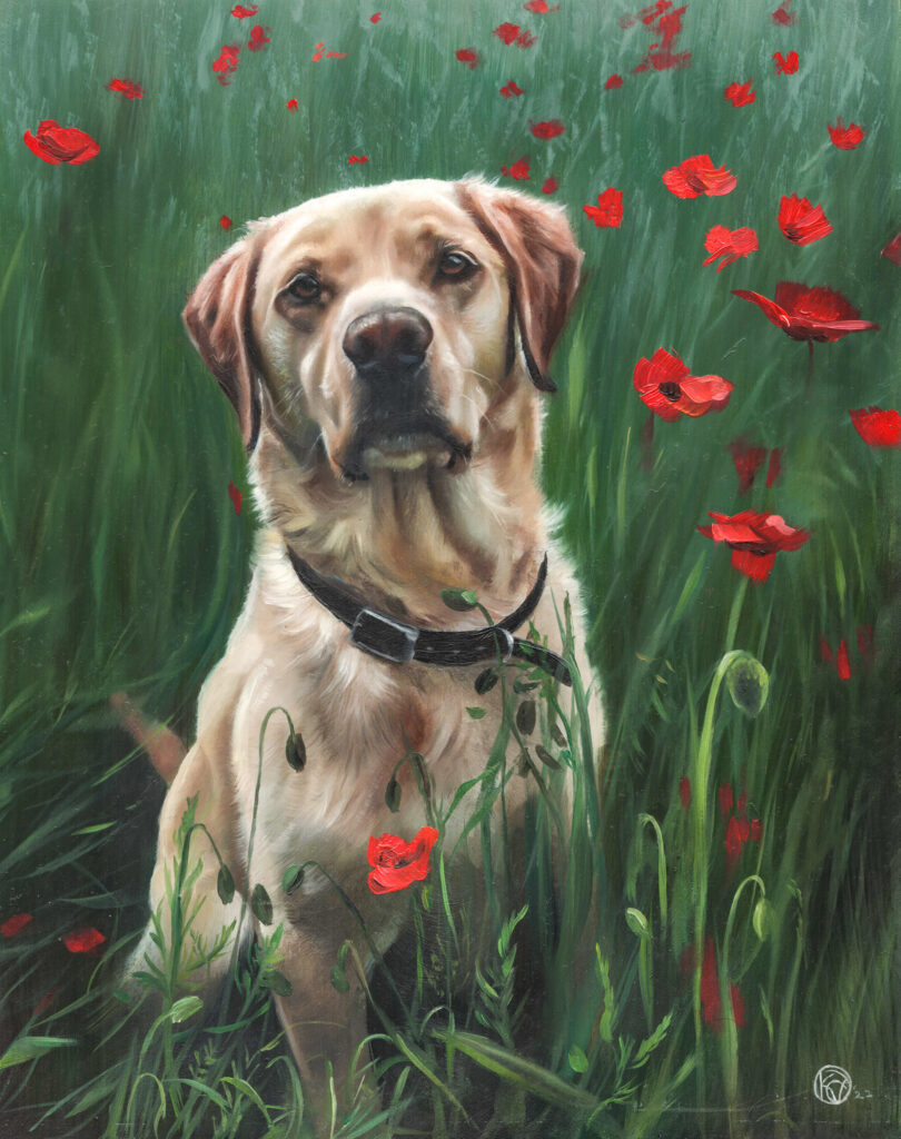 Painted Pet Labrador in Oils