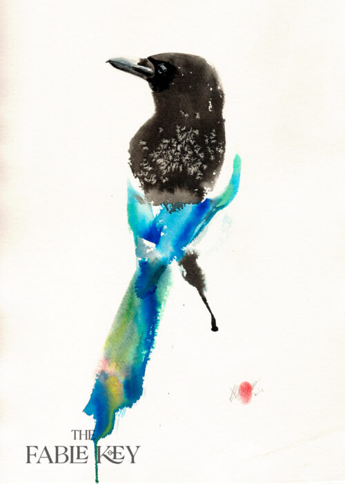 Original Watercolour Magpie Painting