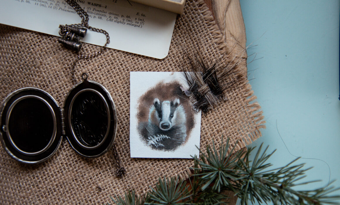 Hand Painted Pendant For Wildlife Talismans by Krysten Newby