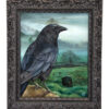 Framed Carrion Crow Original Oil Painting Art by Krysten Newby
